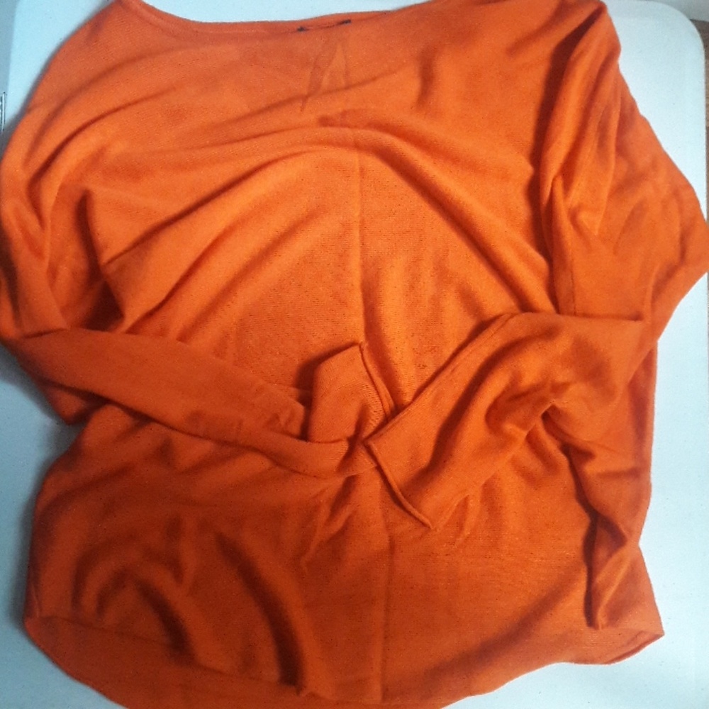 Premise oversized dolman  lg sweater orange